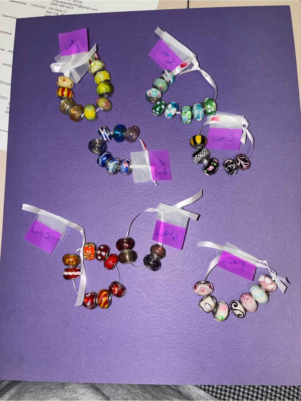 Artisan Multi-Color Glass Bead Bracelet Charms